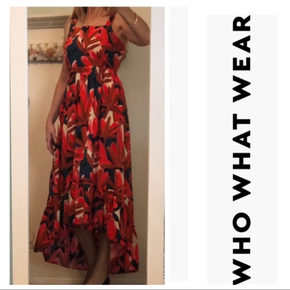 Who What Where Sleeveless Ruffle Hem Tank Dress